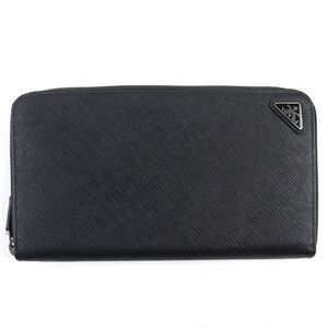 Prada Triangle logo Saffiano Long Wallet